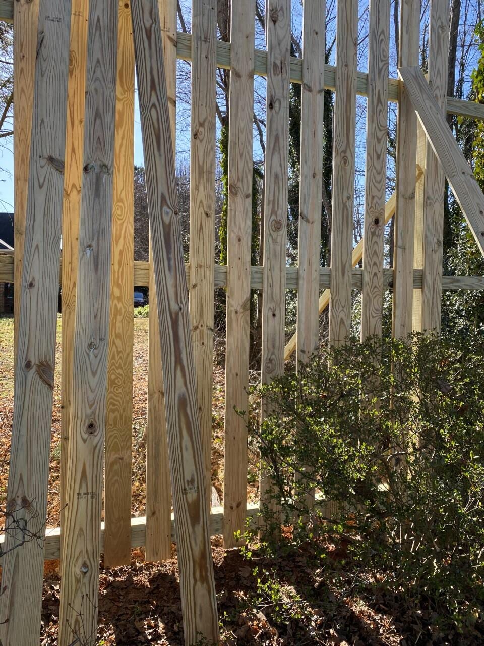 Privacy fence build