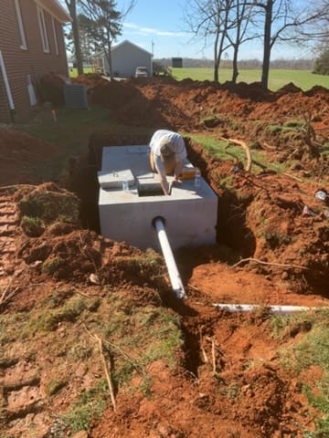 Certified septic going in